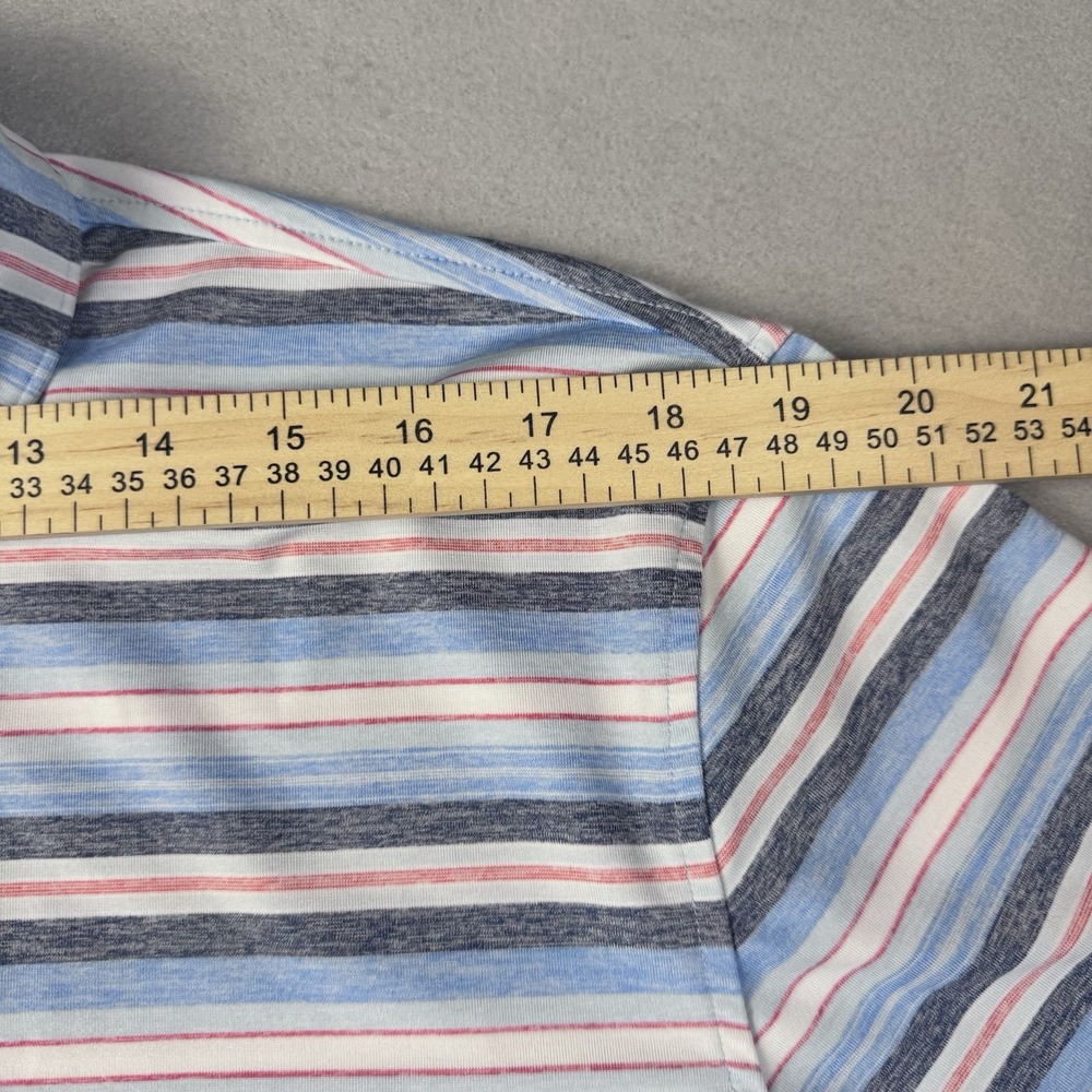 Johnnie-O McKinley Striped Golf Polo Men XL Short Sleeve Stretch Performance - Picture 4 of 10